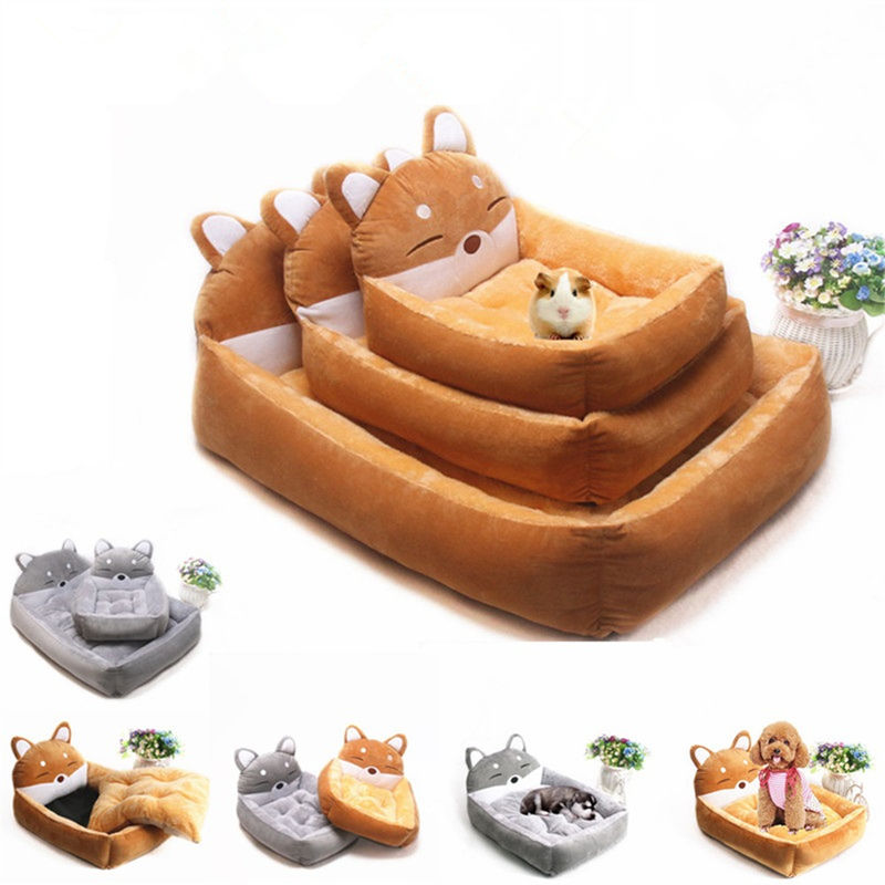 Lit confortable 1600g de sommeil de Sofa Yellow Gray Cartoons Pet de lit d'animal familier de coupe moderne