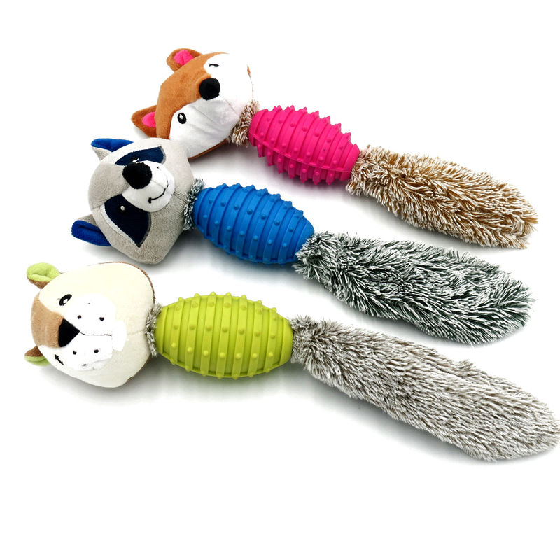 TPR sain et chien fort de peluche joue les dents 70g nettoyant des jouets de mastication de peluche