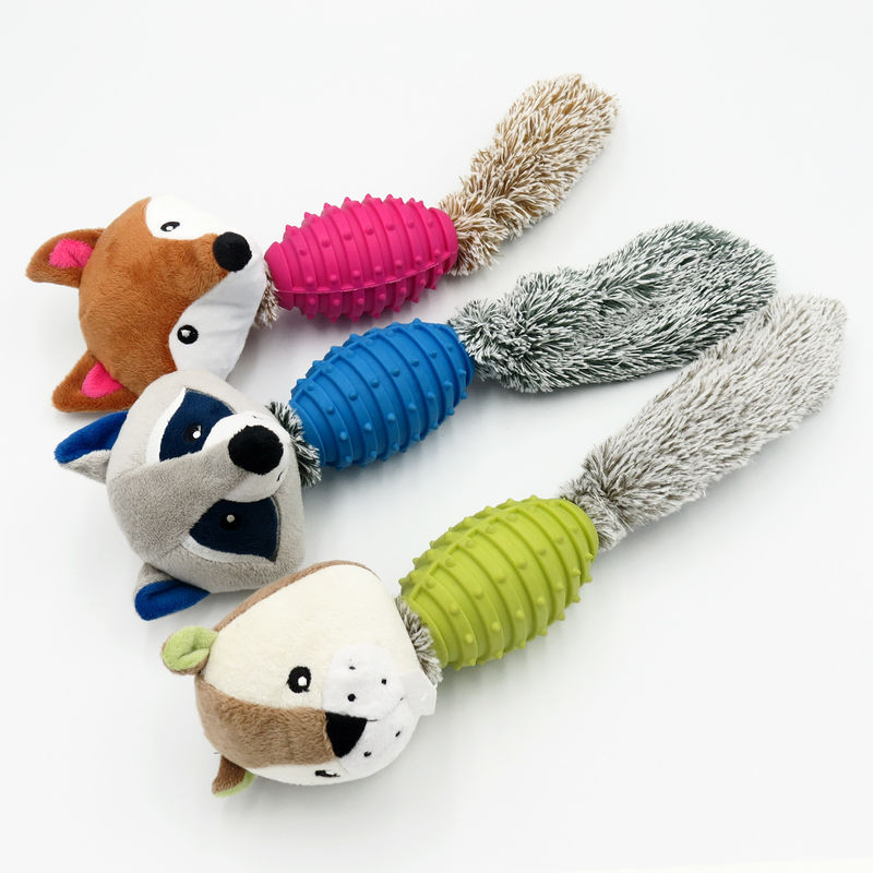 TPR sain et chien fort de peluche joue les dents 70g nettoyant des jouets de mastication de peluche