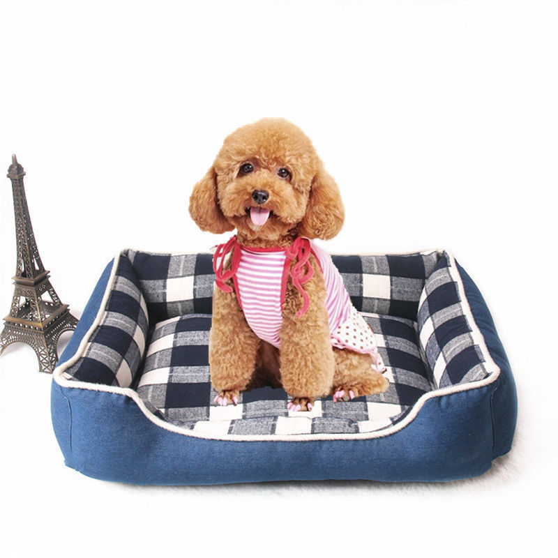 Lit d'intérieur mou chaud de chien de confort de nid de chenil de Chambre du tapis 740g de chien de place de trellis