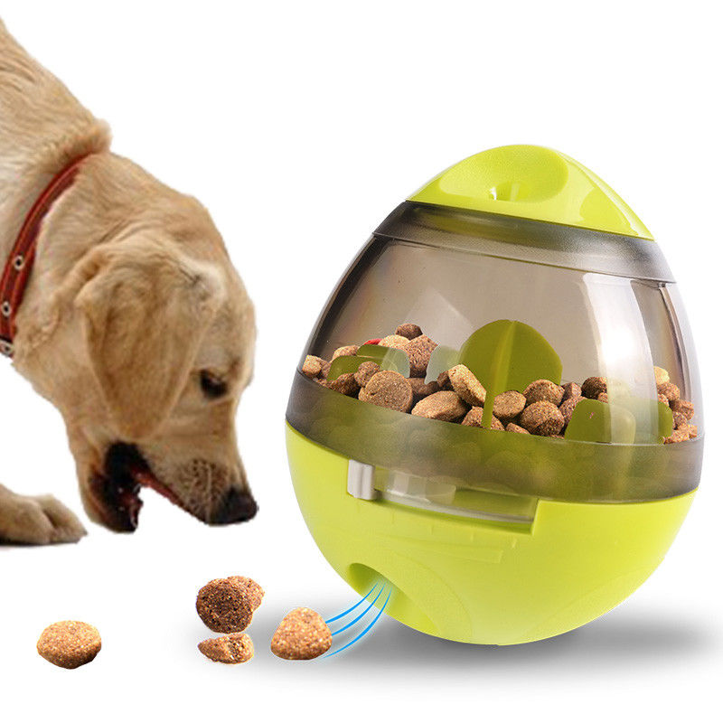 L'animal familier interactif de chien joue la boule automatique de Leakage Food Dispensing de culbuteur