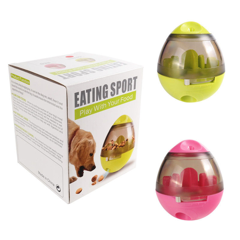 L'animal familier interactif de chien joue la boule automatique de Leakage Food Dispensing de culbuteur