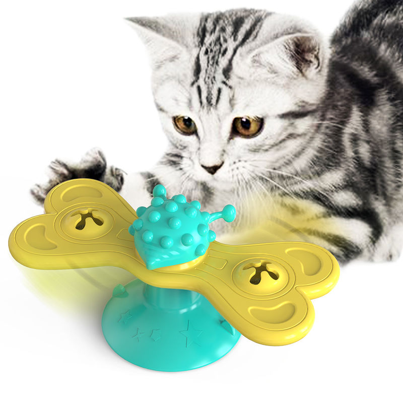 Jouet interactif de Kitten Toys Spinning Windmill Cat d'animal familier de TPR