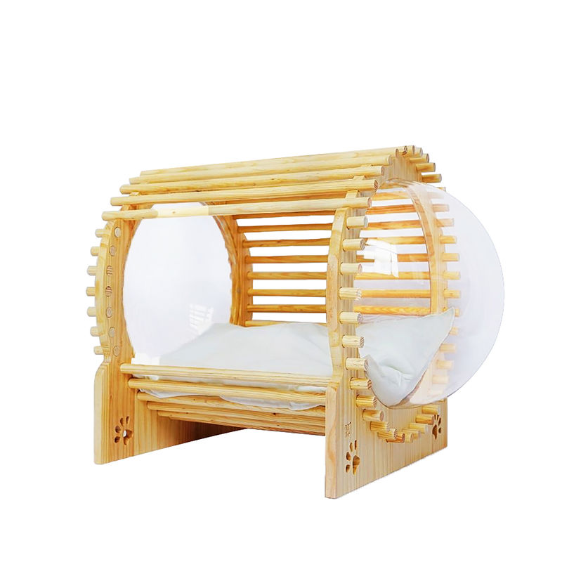 Bois Cat Bed House With Window de capsule