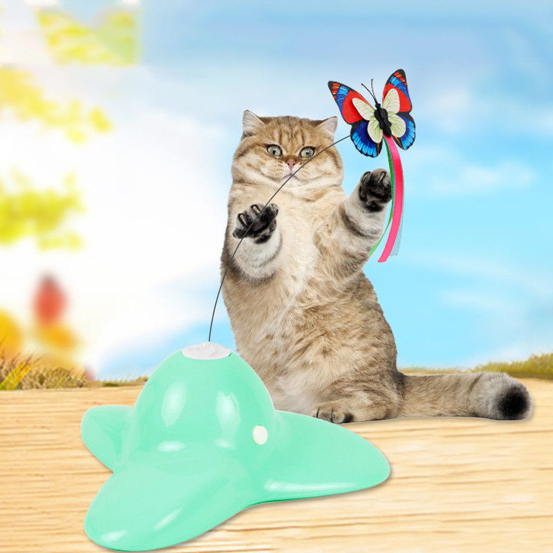 papillon tournant électrique Cat Toy de 285g Cat Pet Toys Flutter Bug