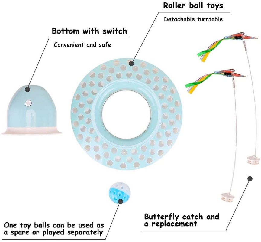 Cat Automatic Teaser et exerçant interactifs Kitten Toys With Spinning Butterfly