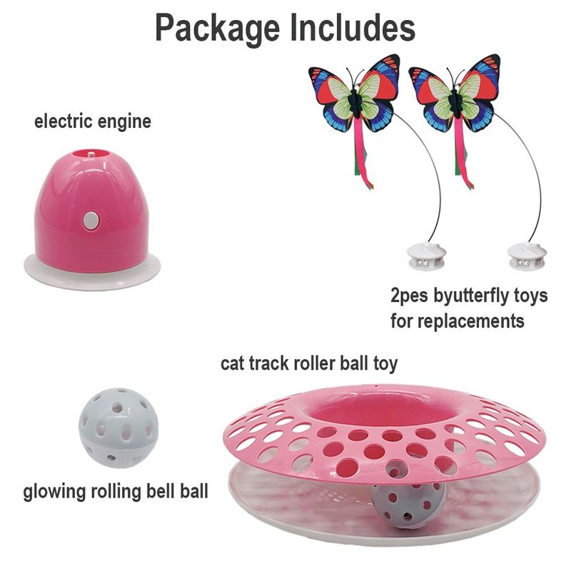 Cat Automatic Teaser et exerçant interactifs Kitten Toys With Spinning Butterfly