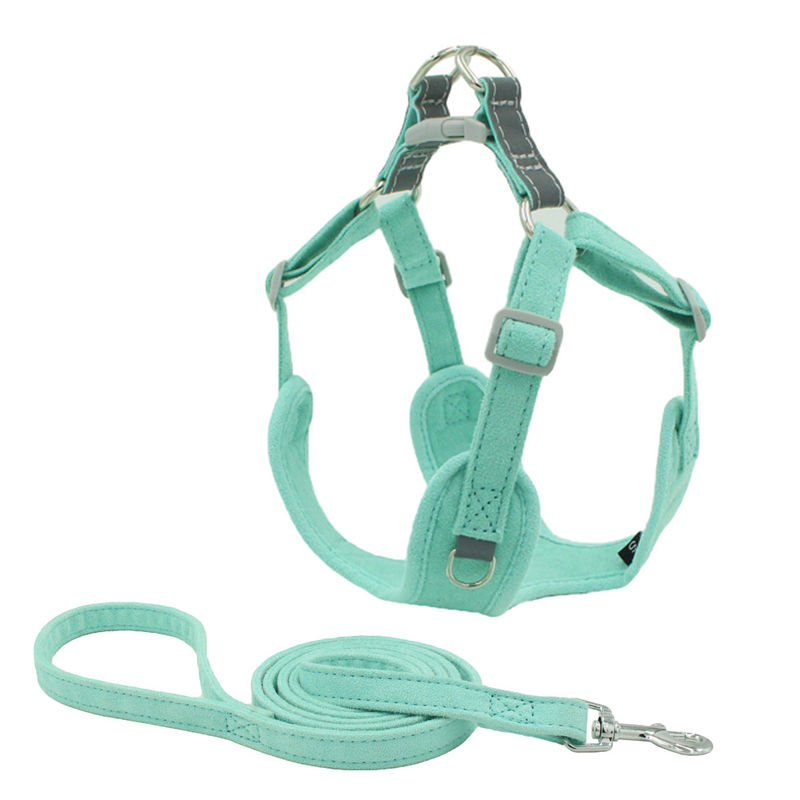 Le chien réfléchissant et la laisse Kit Traction Suit Dog Leash de suède arment le harnais anti-déflagrant de gilet d'ensemble de laisse de chien