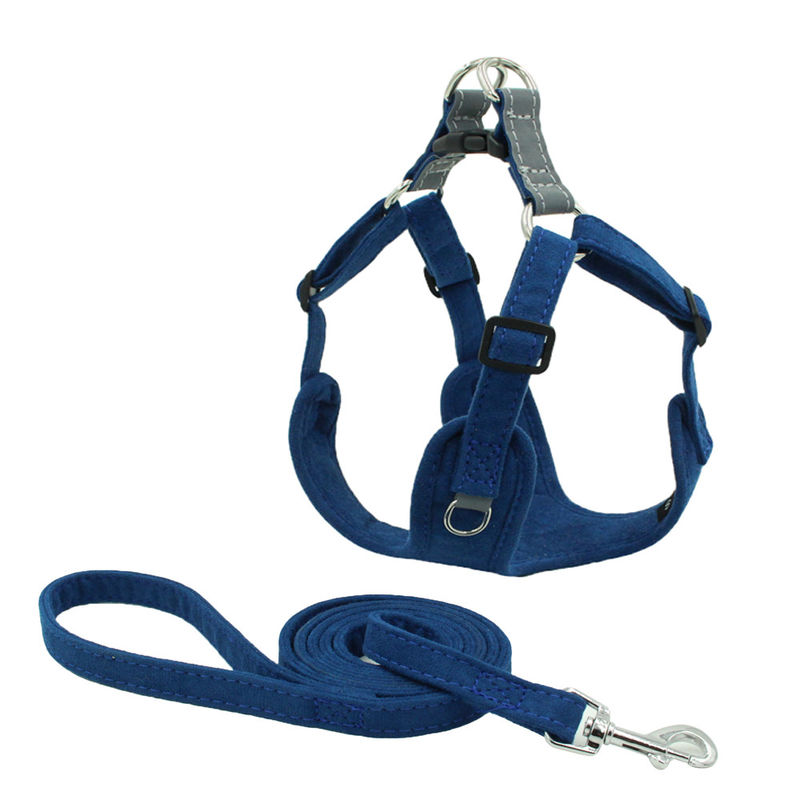 Le chien réfléchissant et la laisse Kit Traction Suit Dog Leash de suède arment le harnais anti-déflagrant de gilet d'ensemble de laisse de chien
