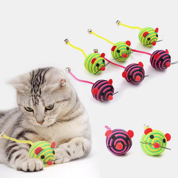 Les souris en nylon de Bell Cat Pet Toys With A de corde de ficelle attrapent Cat Mouse Toy