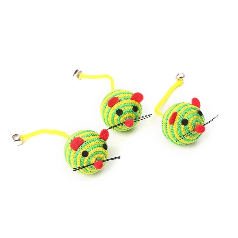 Les souris en nylon de Bell Cat Pet Toys With A de corde de ficelle attrapent Cat Mouse Toy