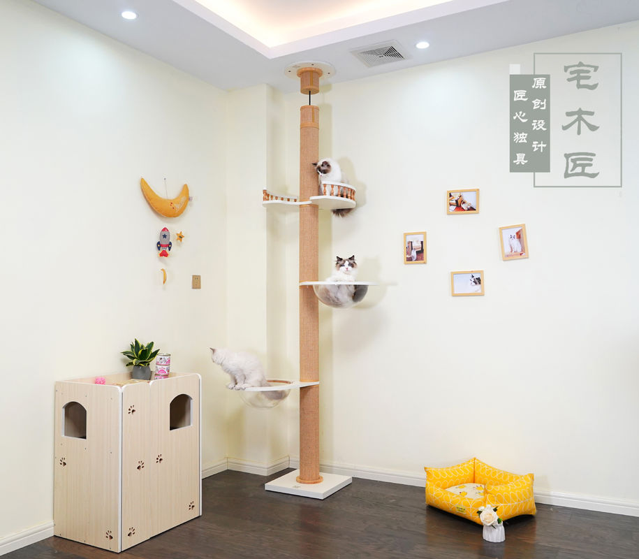 Grand plafond en bois de Cat Climbing Tree Floor To jouant la Chambre 82*40*87cm