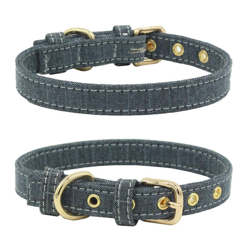 Biens de couture faits sur commande d'ensemble de harnais de laisse de collier de chien de toile de double couche