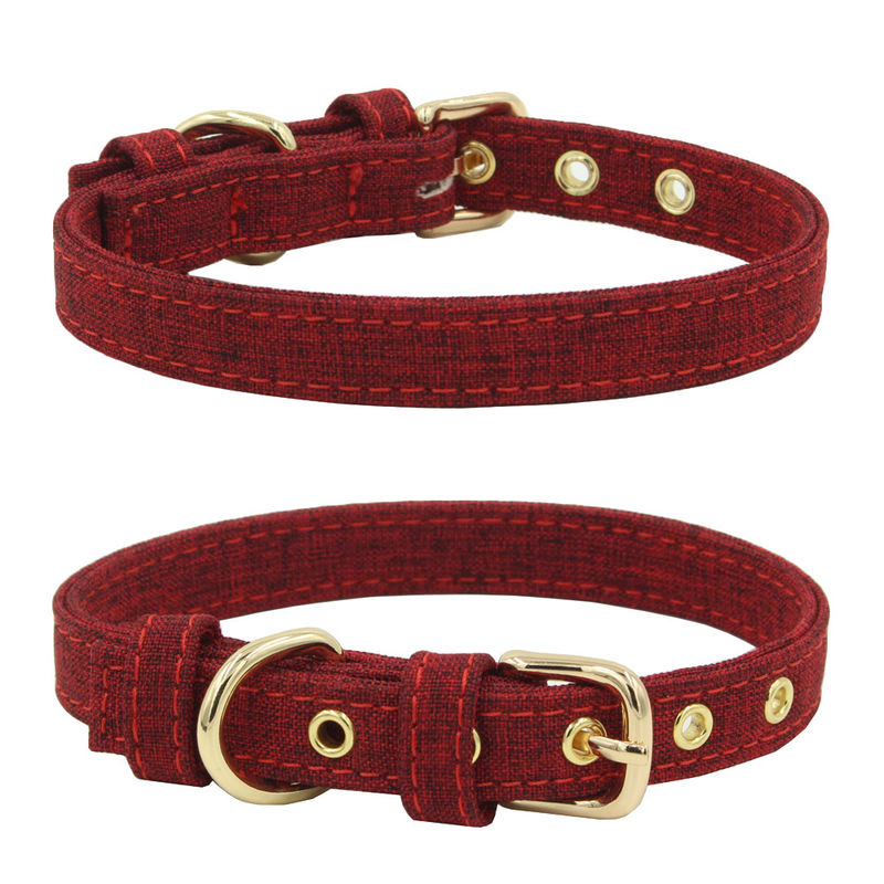 Biens de couture faits sur commande d'ensemble de harnais de laisse de collier de chien de toile de double couche