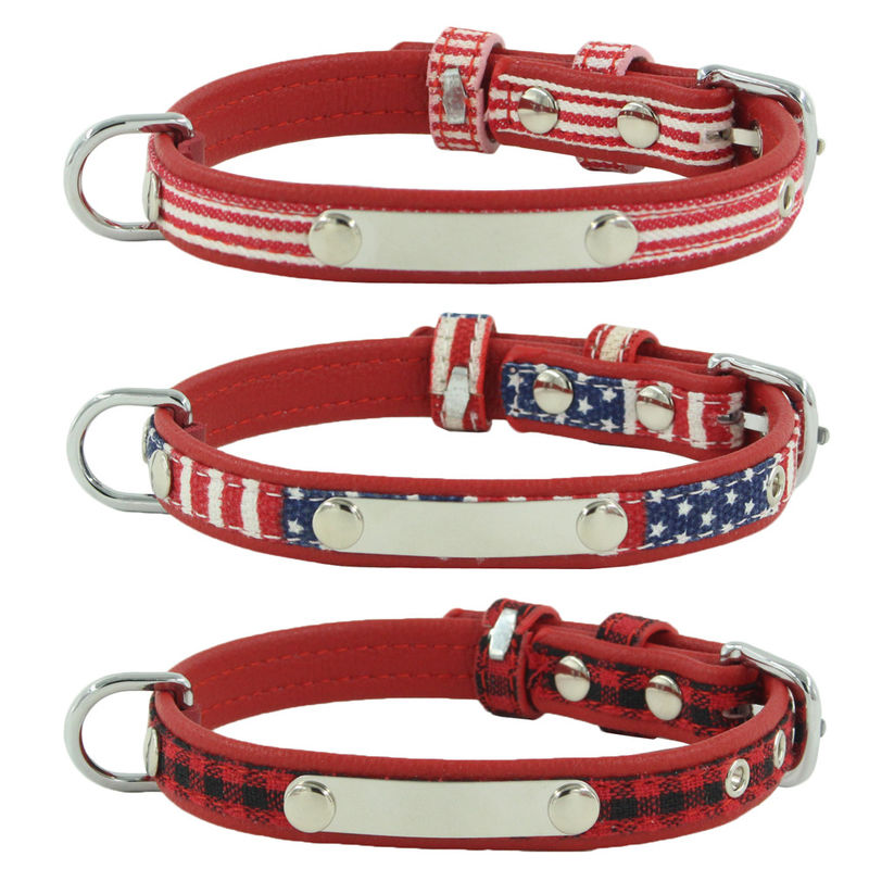 La copie adaptée aux besoins du client a personnalisé la ceinture de cou de chien de Logo Dog Collar Adjustable Pet