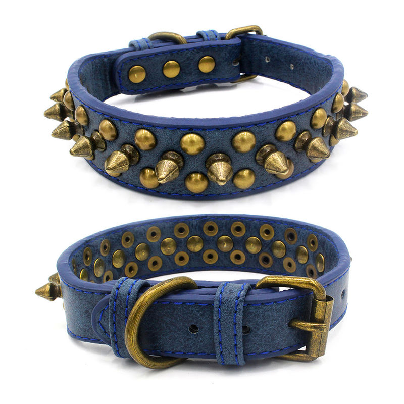 Collier de chien masculin personnalisé professionnel de rétro de Sofa Leather d'unité centrale distinction durable solide de rivet