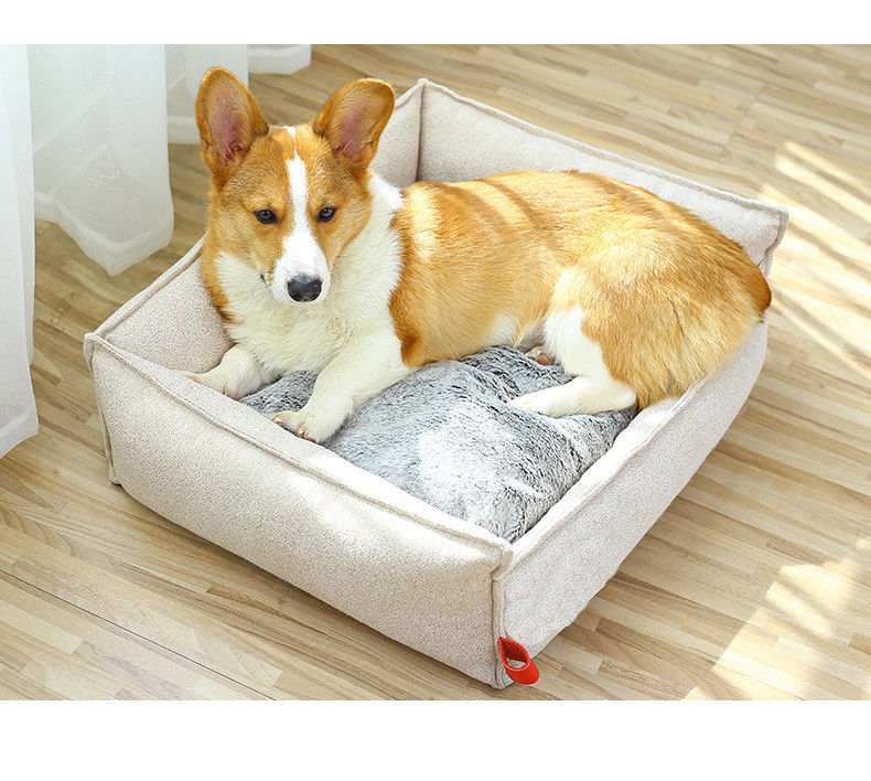 Lit confortable d'animal familier de sommeil respirable durable de rectangle pour de grands petits chiens moyens