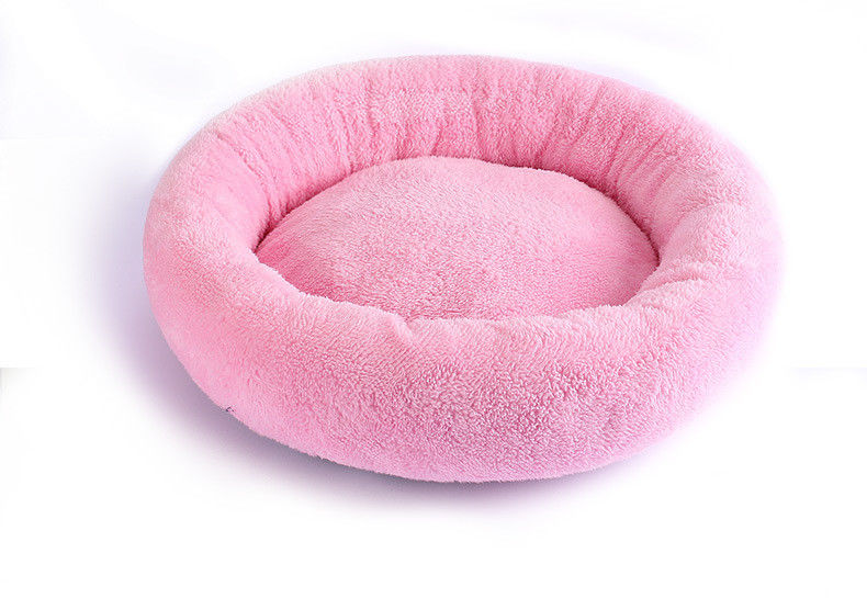 Sofa lavable 560g de coussin de peluche de beignet de lit rond mou de luxe de chien pour le chat