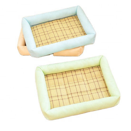 Lit de refroidissement de sommeil de chiot du lit 650g de Straw Bamboo Cozy Summer Dog