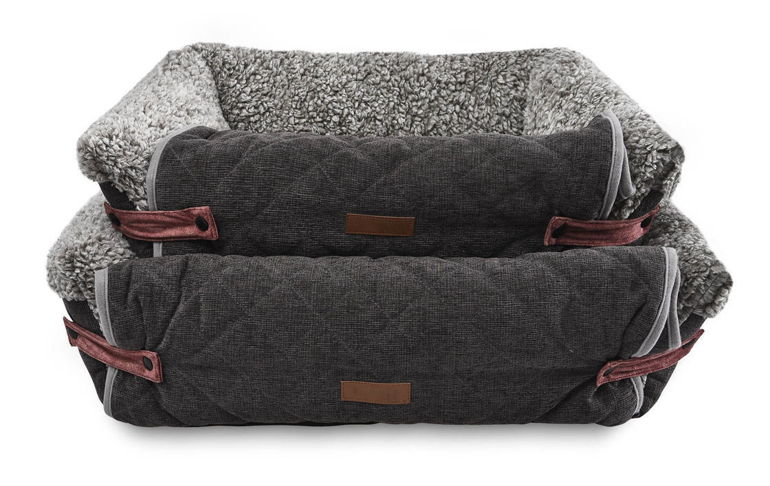 Tapis démontable détachable de Flip Cover Comfortable Pet Bed Grey Dog Sofa Cushion With