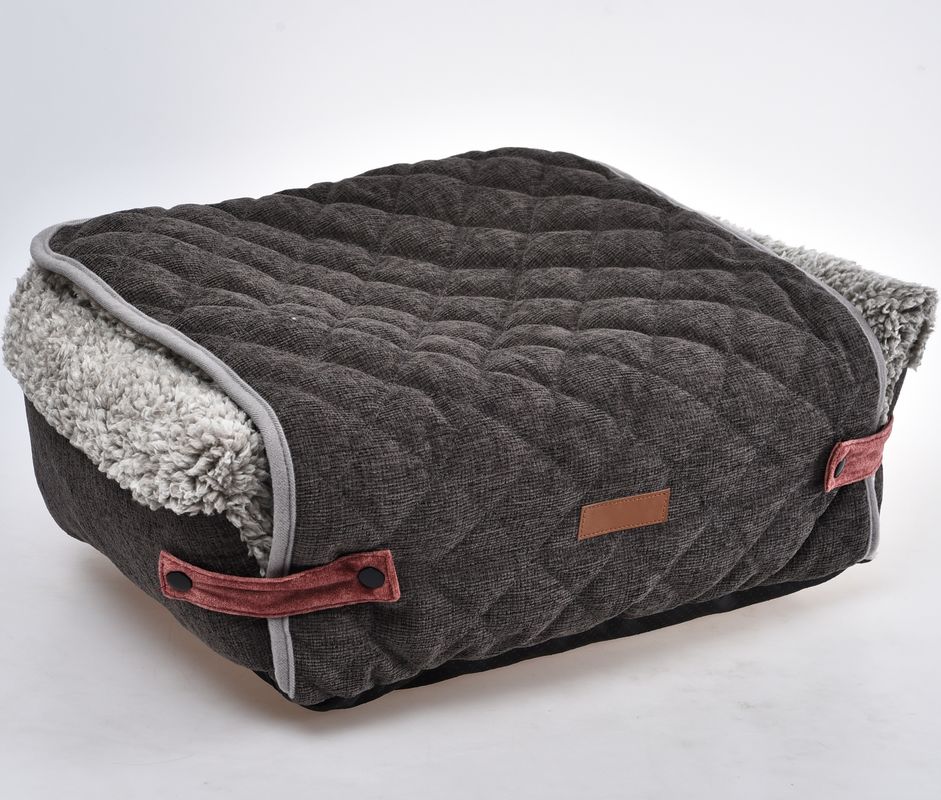 Tapis démontable détachable de Flip Cover Comfortable Pet Bed Grey Dog Sofa Cushion With