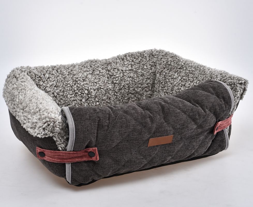 Tapis démontable détachable de Flip Cover Comfortable Pet Bed Grey Dog Sofa Cushion With