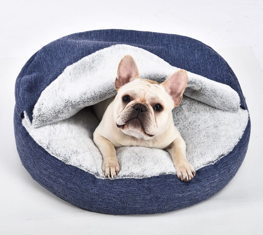 Lit apaisant d'anti d'inquiétude de chien de lit de peluche de nid de Snuggler non animal familier inférieur lavable de la meilleure qualité de glissement