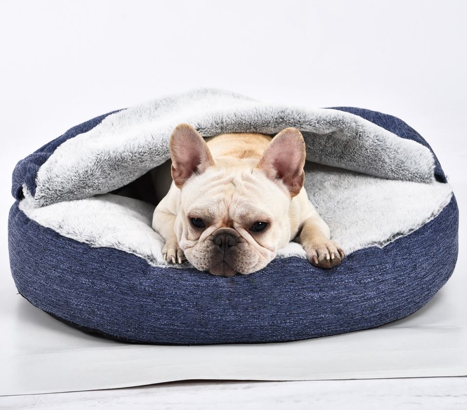 Lit apaisant d'anti d'inquiétude de chien de lit de peluche de nid de Snuggler non animal familier inférieur lavable de la meilleure qualité de glissement