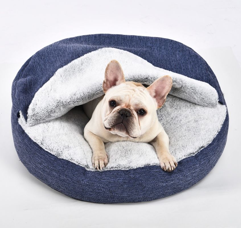 Lit apaisant d'anti d'inquiétude de chien de lit de peluche de nid de Snuggler non animal familier inférieur lavable de la meilleure qualité de glissement