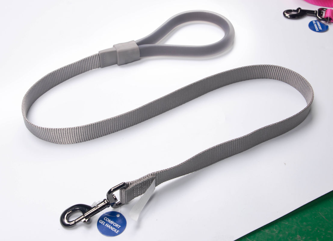 Formation en nylon durable de laisses de chien de poignée de silicone et laisse de marche de corde de chien