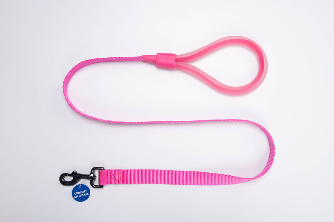 Formation en nylon durable de laisses de chien de poignée de silicone et laisse de marche de corde de chien