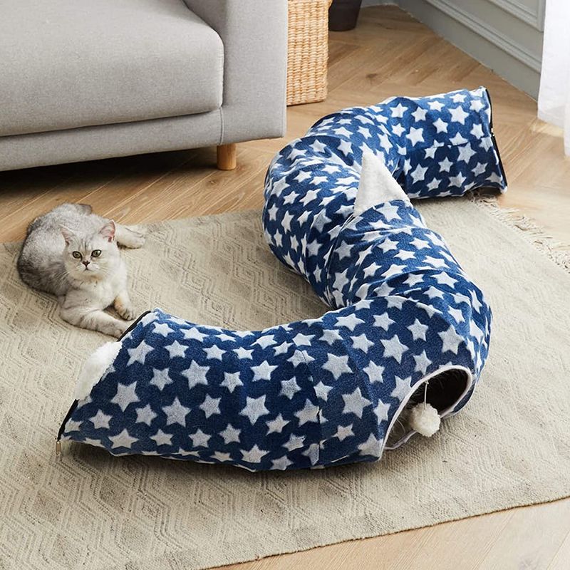 Boule centrale de Cat Tunnel With Bed With Mat Dog Collapsible With Fun d'amusement pour le chiot de chatons d'animal familier
