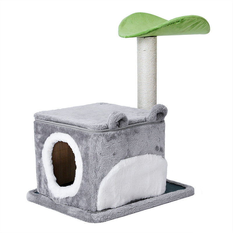 Niveau de luxe de Cat Climbing Frame Tree Multi de sécurité avec la caverne rayant la taille 61*41*132cm des courriers M
