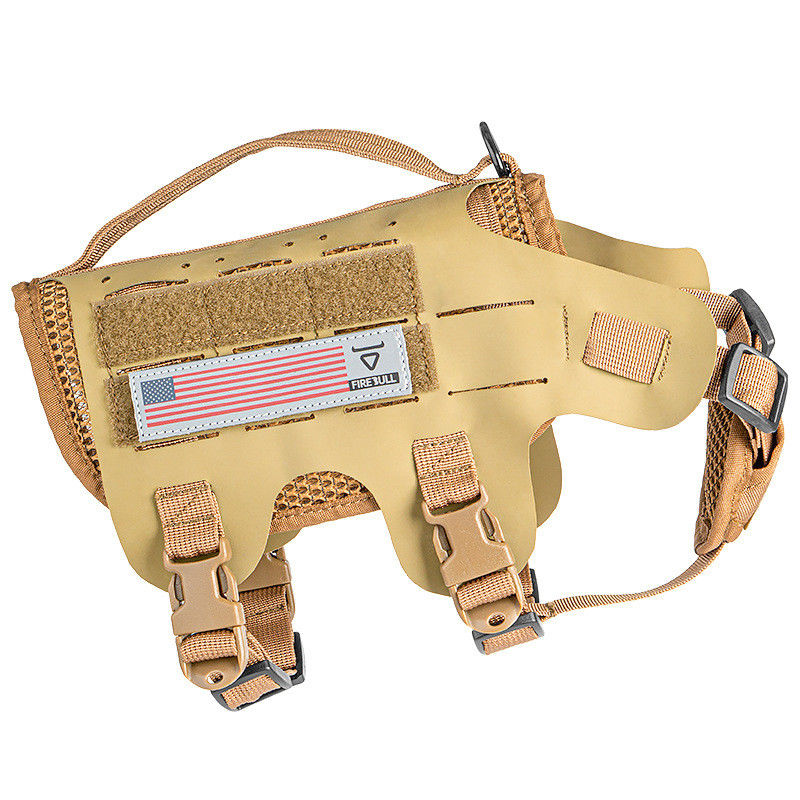 Courroie tactique extérieure de coffre de formation d'animal familier avec la laisse matérielle de chien de style de gilet de laisse de chien de harnais de chien de Hypalon