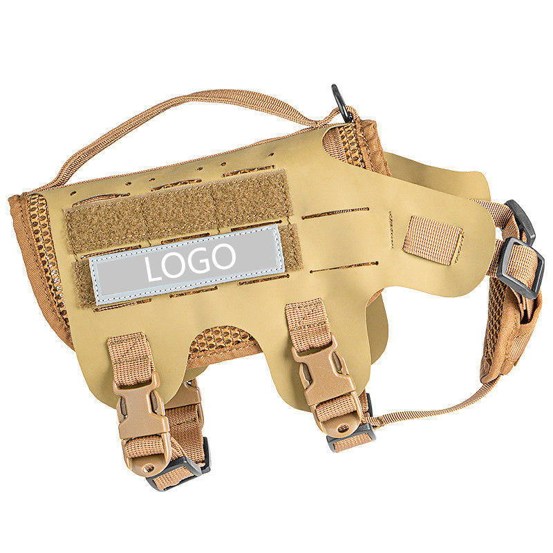 Courroie tactique extérieure de coffre de formation d'animal familier avec la laisse matérielle de chien de style de gilet de laisse de chien de harnais de chien de Hypalon