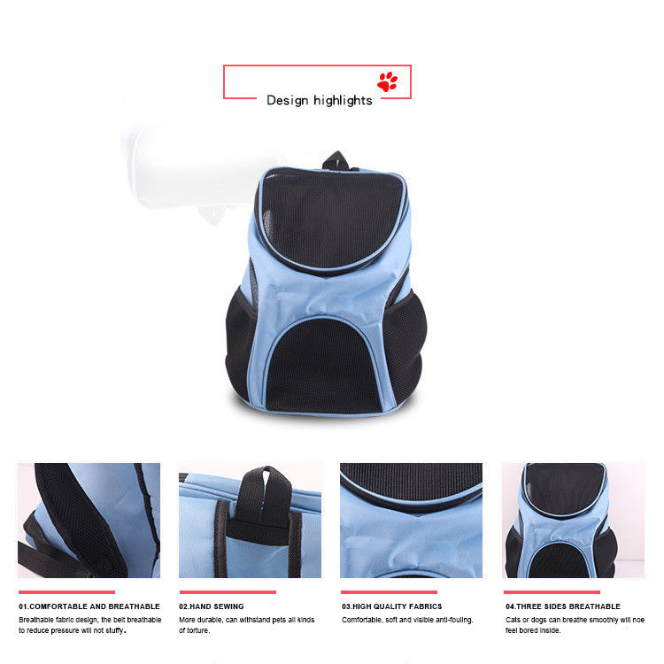 Sac à dos confortable de transporteur de chien de chats de voyage de mode respirable