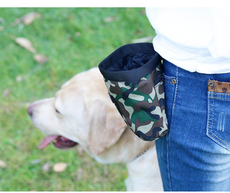 Les casse-croûte extérieurs de chien de formation d'accessoires de taille de sac d'animal familier imperméable de camouflage mettent en sac