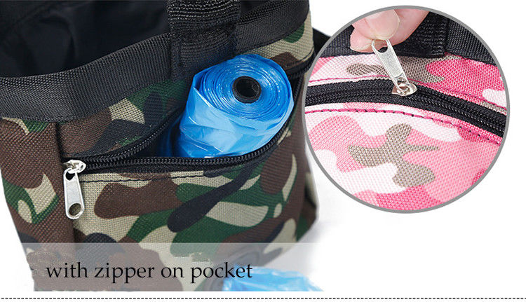 Les casse-croûte extérieurs de chien de formation d'accessoires de taille de sac d'animal familier imperméable de camouflage mettent en sac
