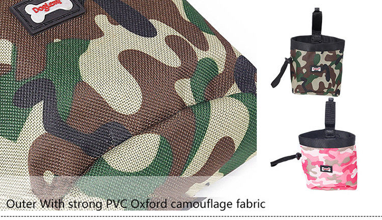 Les casse-croûte extérieurs de chien de formation d'accessoires de taille de sac d'animal familier imperméable de camouflage mettent en sac
