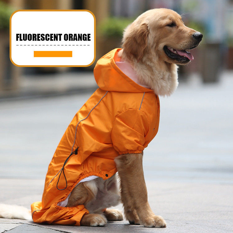 Costume réfléchi respirable chaud de pluie de chien de l'imperméable S-XXL de chien jaune d'hiver