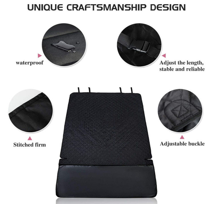 Tapis imperméable durable de Seat de voiture de chien noir de l'hamac 900g de chien de siège arrière de camion