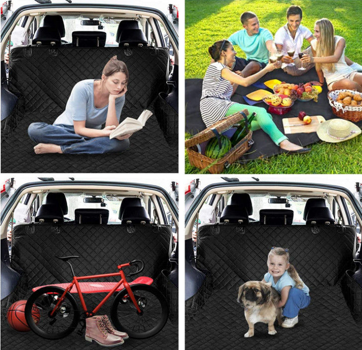 Tapis imperméable durable de Seat de voiture de chien noir de l'hamac 900g de chien de siège arrière de camion