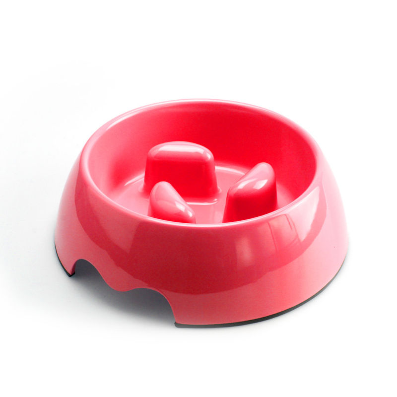 Cuvette lente en plastique de chien de consommation de chiot de cuvette non d'animal familier portatif de glissement