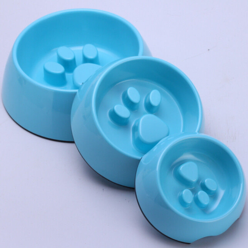 Glissez non la cuvette lente de chiot de conducteur de consommation Cat Bowl Prevent Cat Food d'éclaboussure d'animal familier lent de l'eau