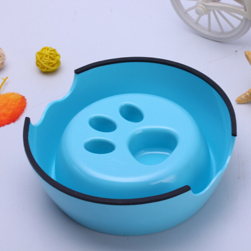 Glissez non la cuvette lente de chiot de conducteur de consommation Cat Bowl Prevent Cat Food d'éclaboussure d'animal familier lent de l'eau