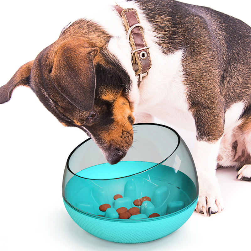 La flaque lente de cuvette de formation d'aliments pour chiens d'animal familier rendent la cuvette lente 19*19*13.5cm résistante de chien de consommation