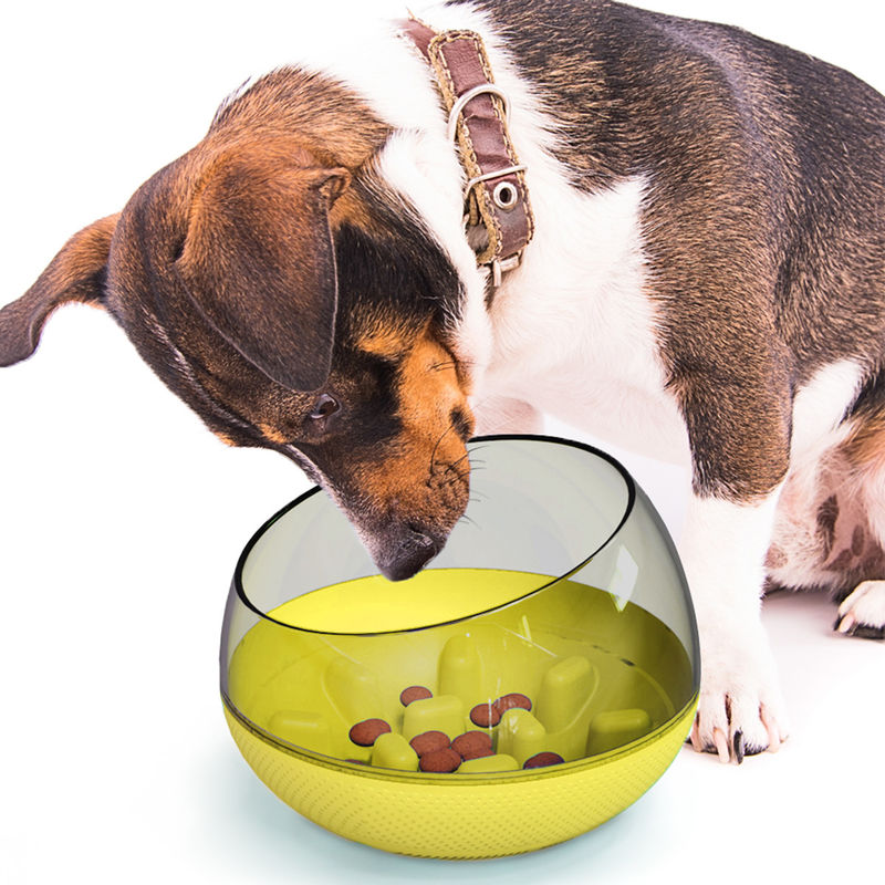La flaque lente de cuvette de formation d'aliments pour chiens d'animal familier rendent la cuvette lente 19*19*13.5cm résistante de chien de consommation