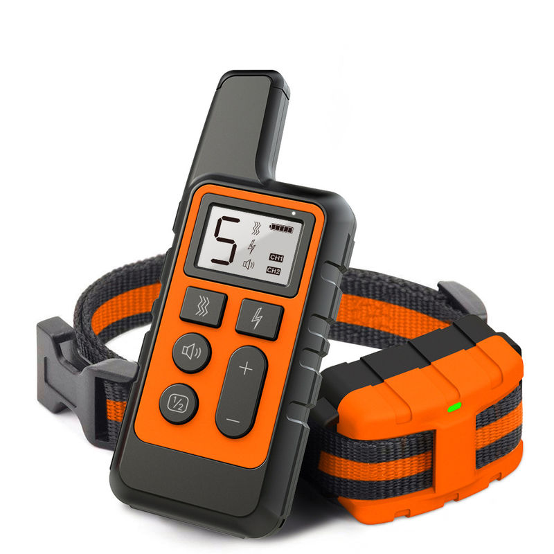 L'animal familier traite le collier rechargeable de choc de collier de formation de soin du chien 1000Feet pour de grands chiens