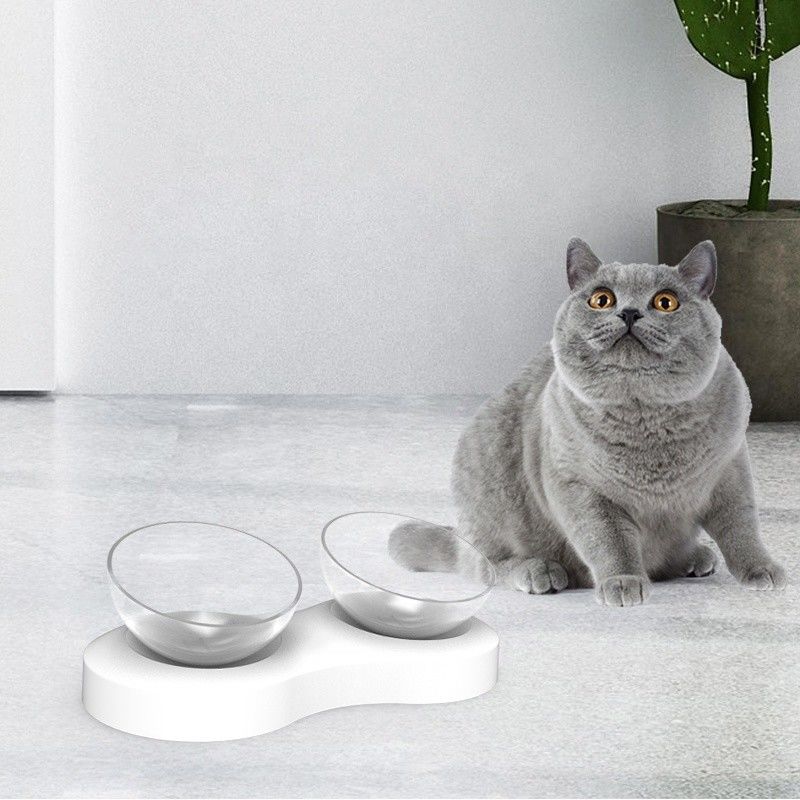 Doubles petits animaux élevés de Cat Food Bowls Funny For 32.3*16.5*9.5cm