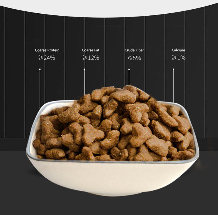 Aliment pour animaux familiers sec de couleur naturelle Cat Treats Pvc Bag Bulk Cat Food sèche